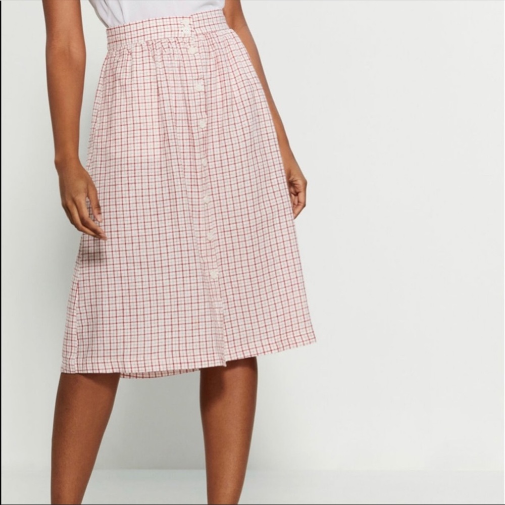 ❌SOLD❌ Max Studio linen blend midi skirt